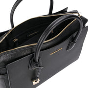 Michael Kors Mercer Medium Pebbled Leather Belted Satchel Bag 30S9GM9S2L 