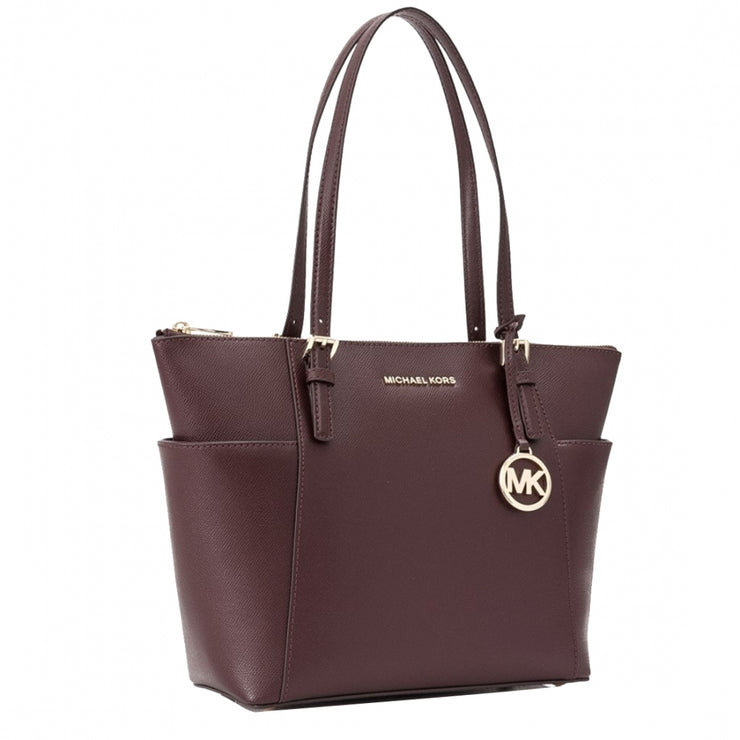 Michael Kors Jet Set Top-Zip Saffiano Leather East West Tote Bag