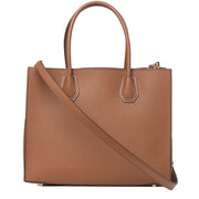 Michael Kors Mercer Leather Large Convertible Tote Bag in Luggage