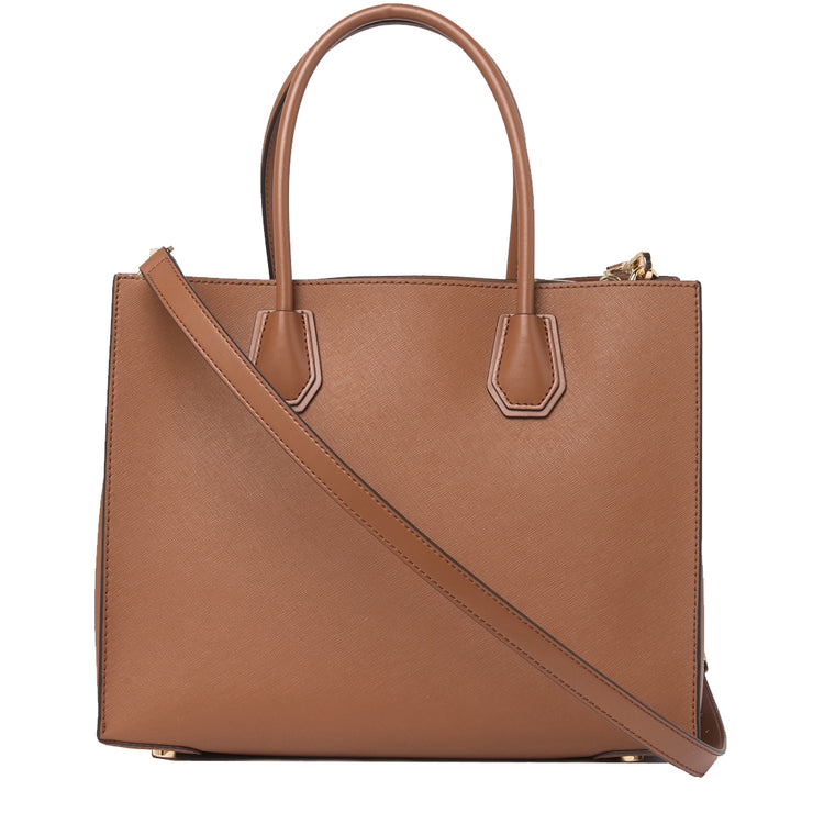 Michael Kors Mercer Leather Large Convertible Tote Bag in Luggage