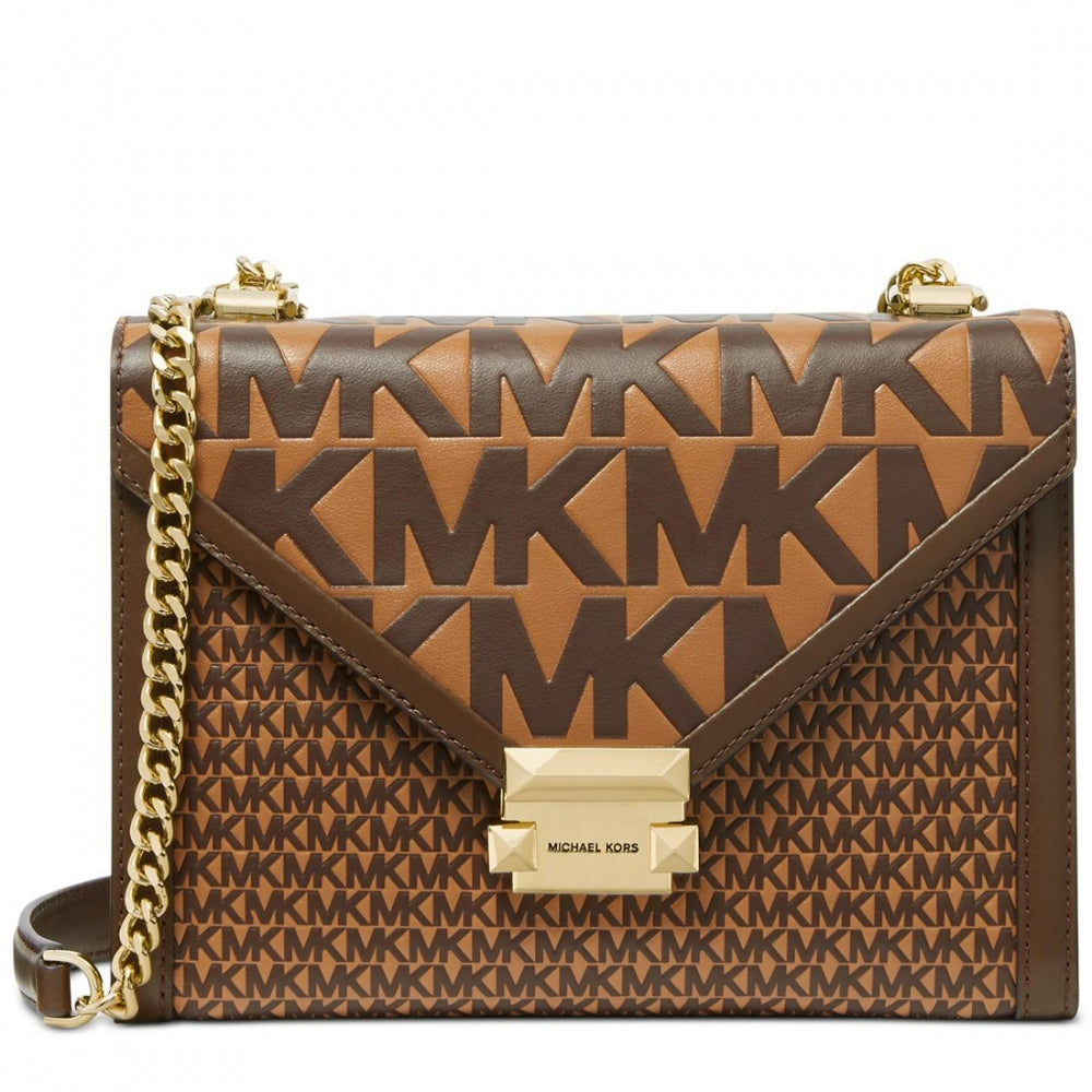 Michael kors whitney cheap polished leather shoulder bag