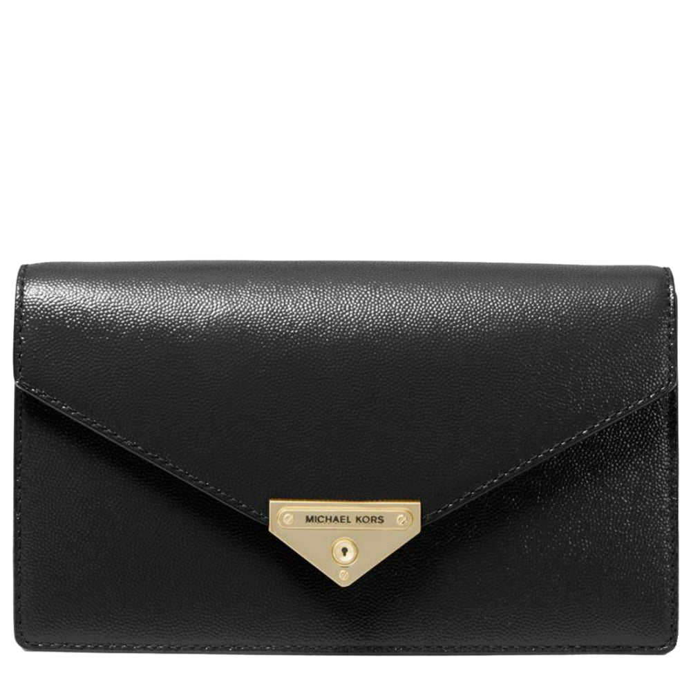 Michael Kors Medium Envelope Clutch Bag - Embossed Leather WALNUT  35F9GTTC6E