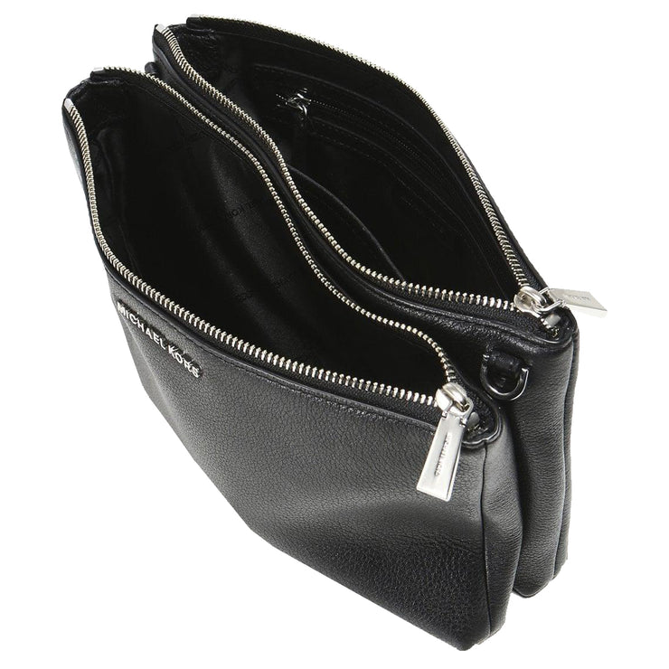 Large Pebbled Leather Double-Pouch Crossbody