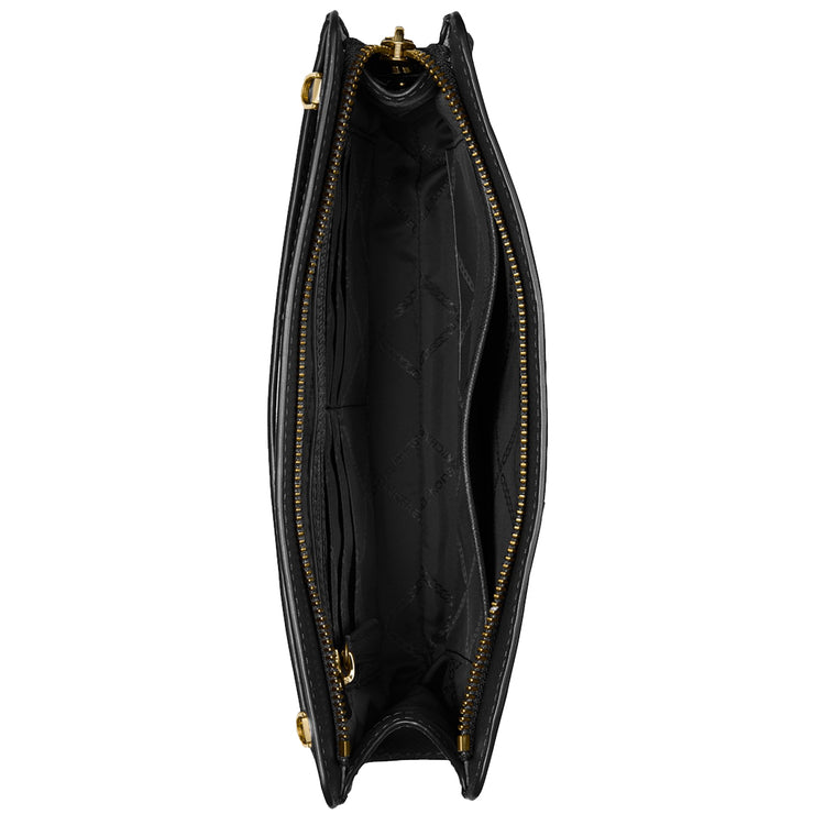 Michael Kors Jet Set Large Saffiano Leather Convertible Crossbody Bag in  Black 32F6GTVC3L –