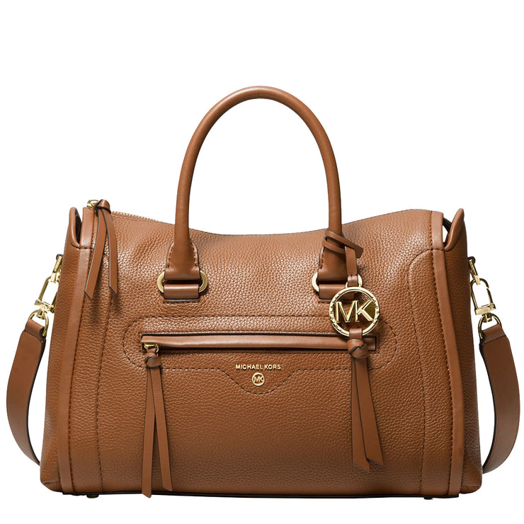 Michael Kors Carine Medium Pebbled Leather Satchel Bag