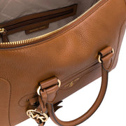 Michael Kors Carine Medium Pebbled Leather Satchel Bag
