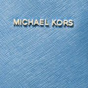 Michael Kors Mercer Medium Saffiano Leather Accordian Crossbody Bag in South Pacific