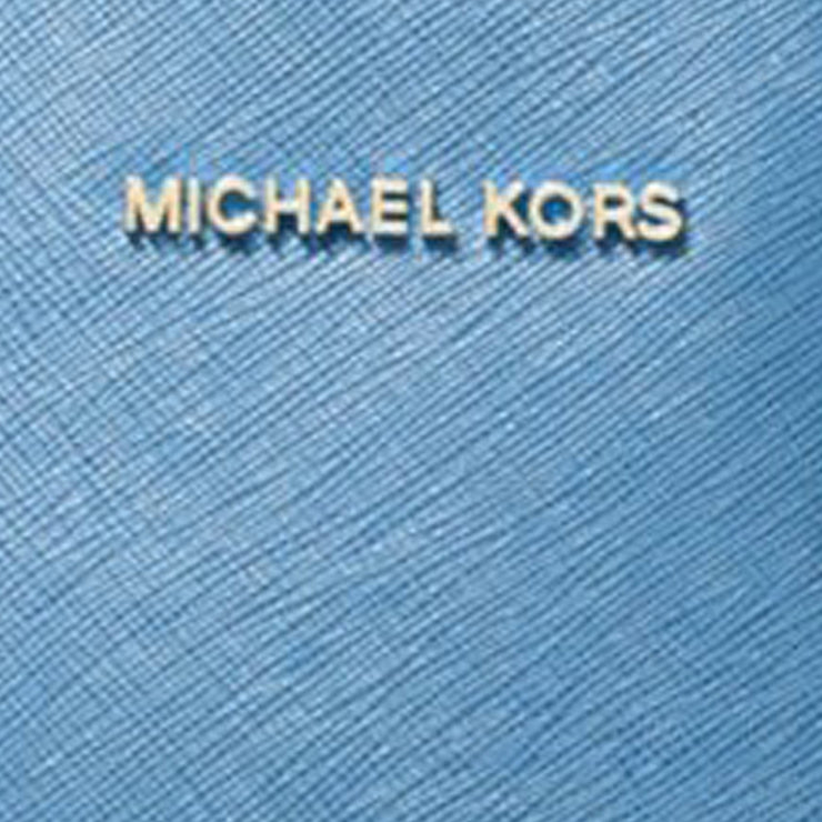 Michael Kors Mercer Medium Saffiano Leather Accordian Crossbody Bag in South Pacific