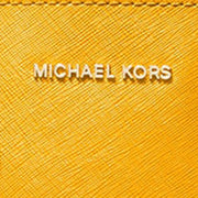 Michael Kors Mercer Medium Saffiano Leather Accordian Crossbody Bag in Sun