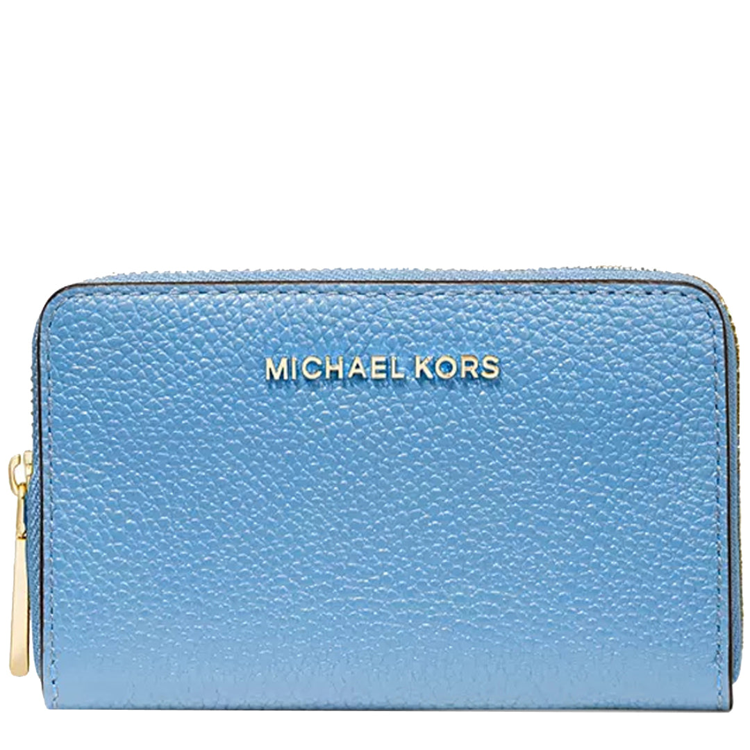 Michael Kors Small Pebbled Leather Wallet in South Pacific