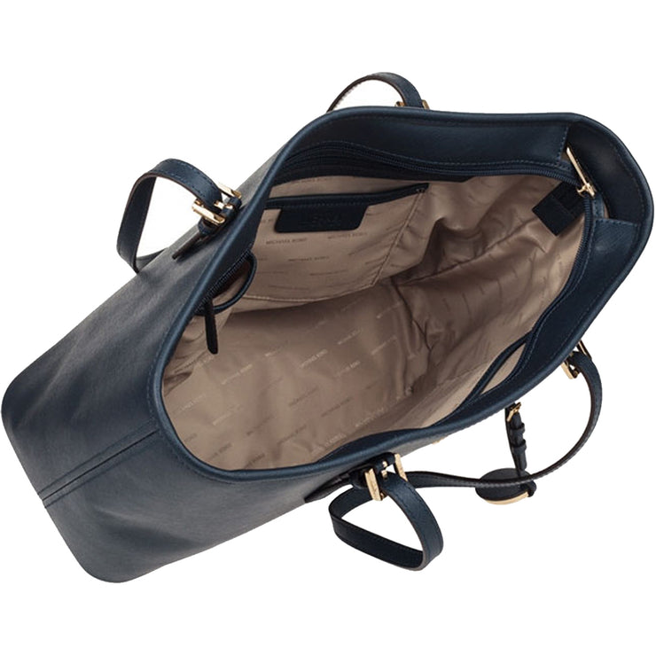 Michael Kors Jet Set Travel Saffiano Leather Medium Top Zip Multi-Function Tote  Bag in Black 38S1GTVT8L –