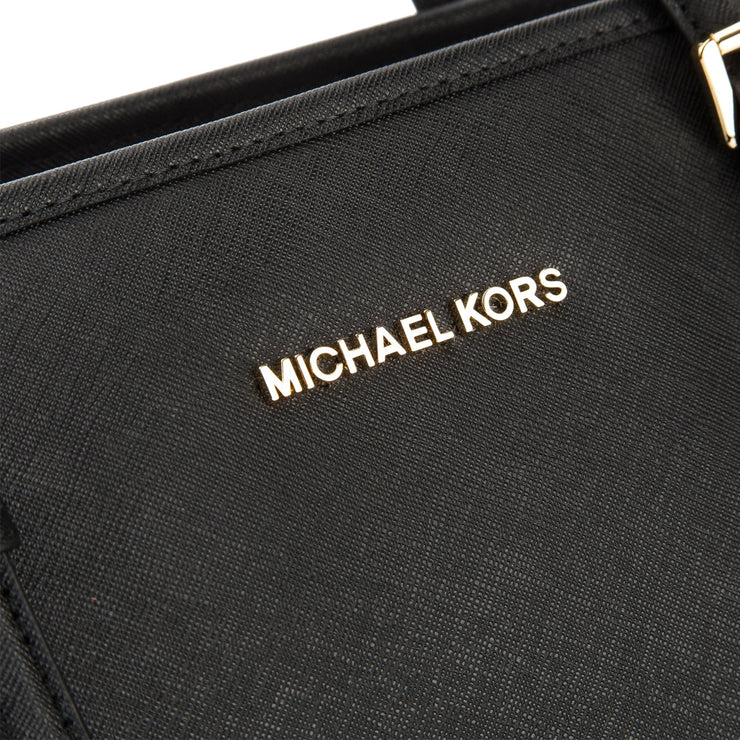 Michael Kors Jet Set Travel Saffiano Leather Medium Tote (Dark Taupe)