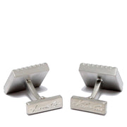 Kenneth Cole Silver Jagged Edge Cufflinks