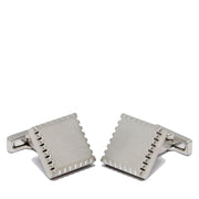 Kenneth Cole Silver Jagged Edge Cufflinks