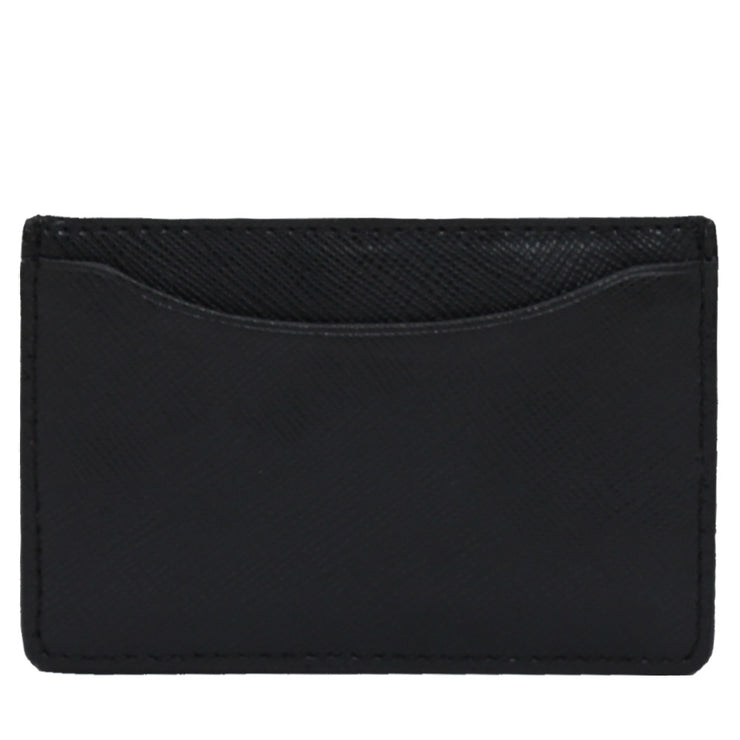 Jack Spade Crosshatched Leather Cardholder- Black