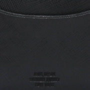 Jack Spade Crosshatched Leather Cardholder- Black