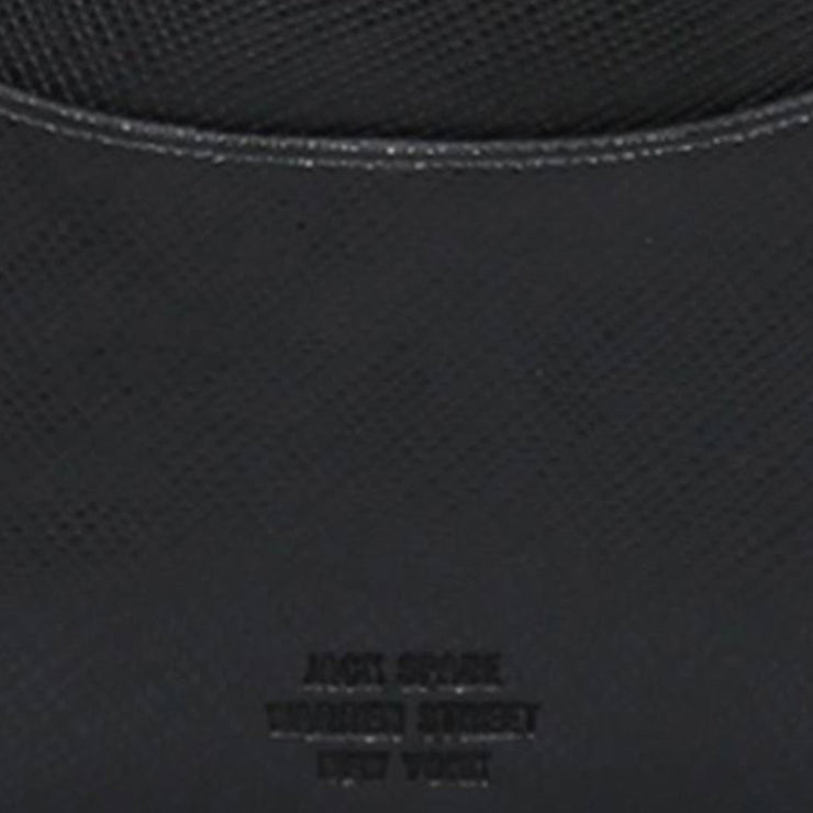 Jack Spade Crosshatched Leather Cardholder- Black