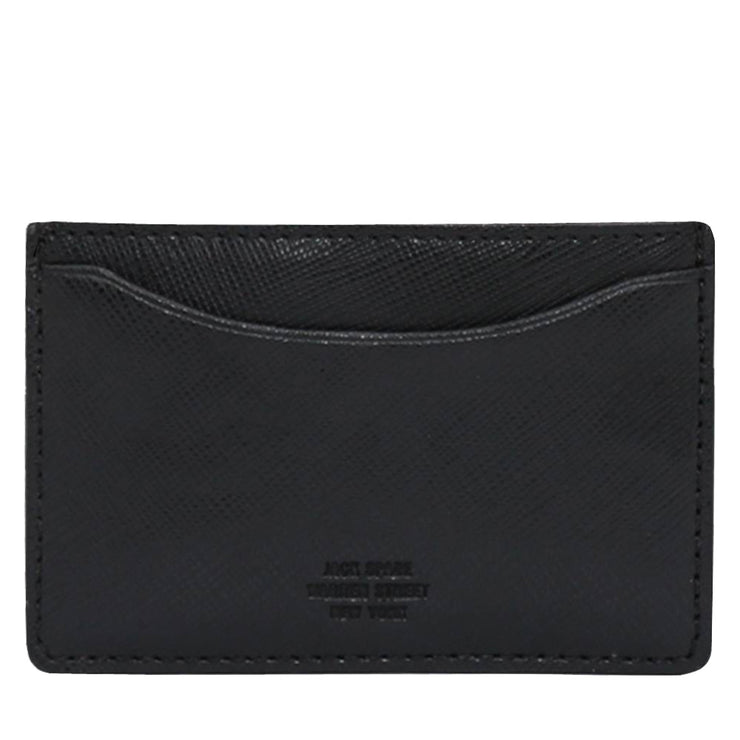 Jack Spade Crosshatched Leather Cardholder- Black