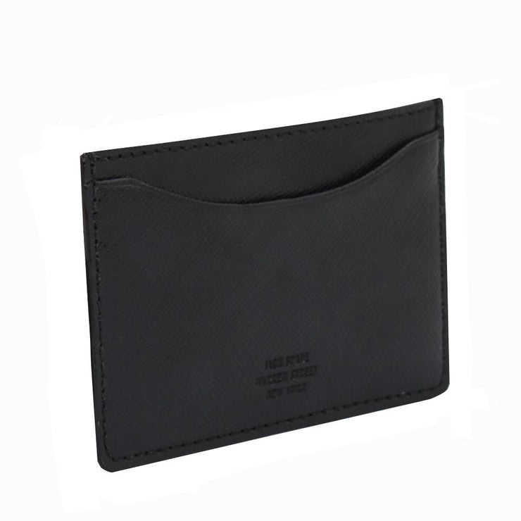 Jack Spade Crosshatched Leather Cardholder- Black