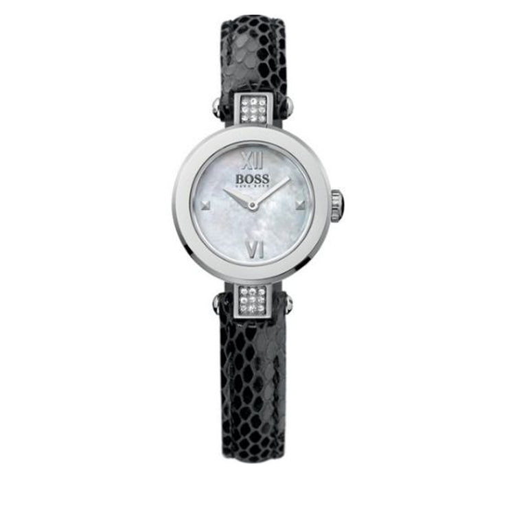 Hugo boss ladies watch black leather Clearance