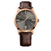 Hugo Boss Watch 1513131- Brown Leather with Round Black Dial Men Watch