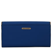 Rebecca Minkoff Oliver Saffiano Leather Continental Wallet- Blue
