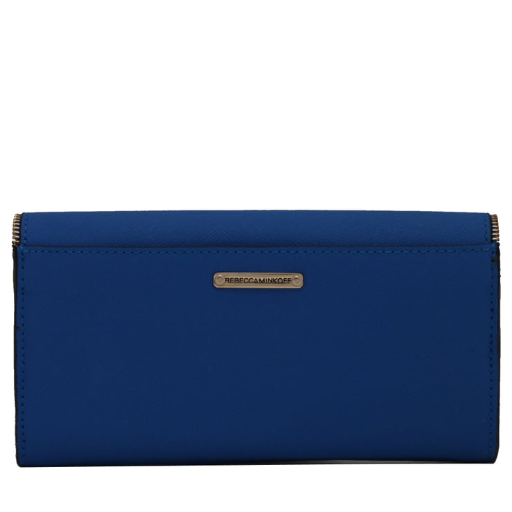 Rebecca Minkoff Oliver Saffiano Leather Continental Wallet- Blue