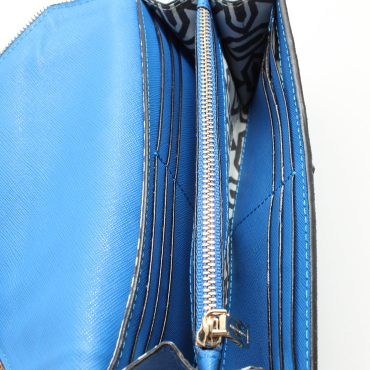 Rebecca Minkoff Oliver Saffiano Leather Continental Wallet- Blue