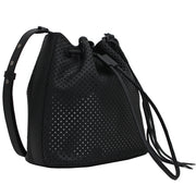 Rebecca Minkoff Star Perforated Bucket Bag- Black