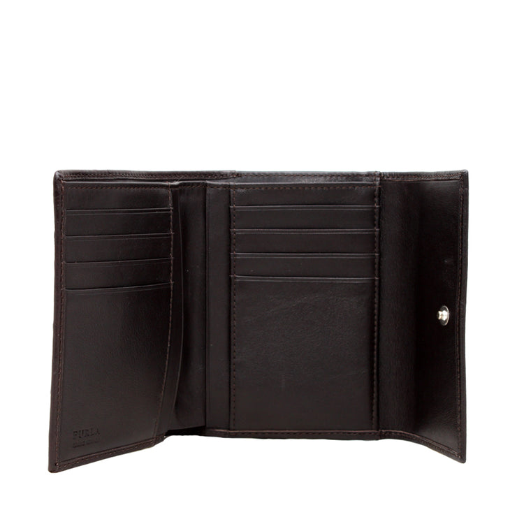 Furla Ostrich Embossed Classic Medium French Wallet