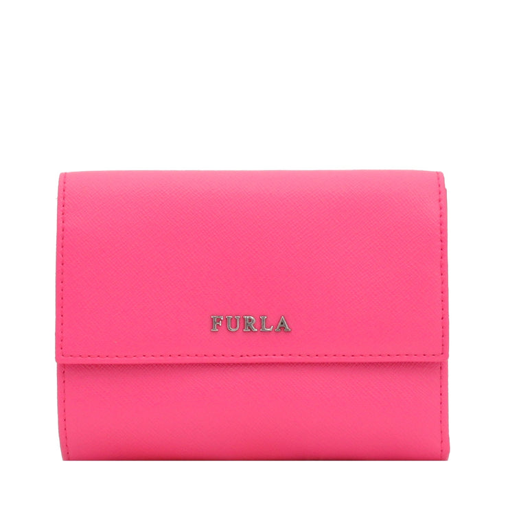 Furla Short Leather Wallet- Dragon Fruit