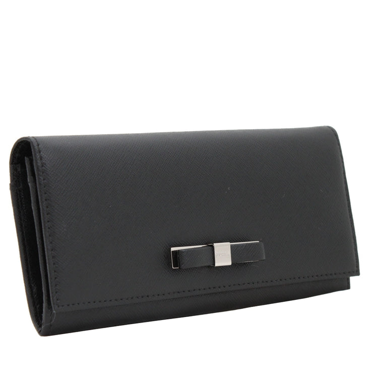 Furla Chantilly Long Leather Wallet- Onyx