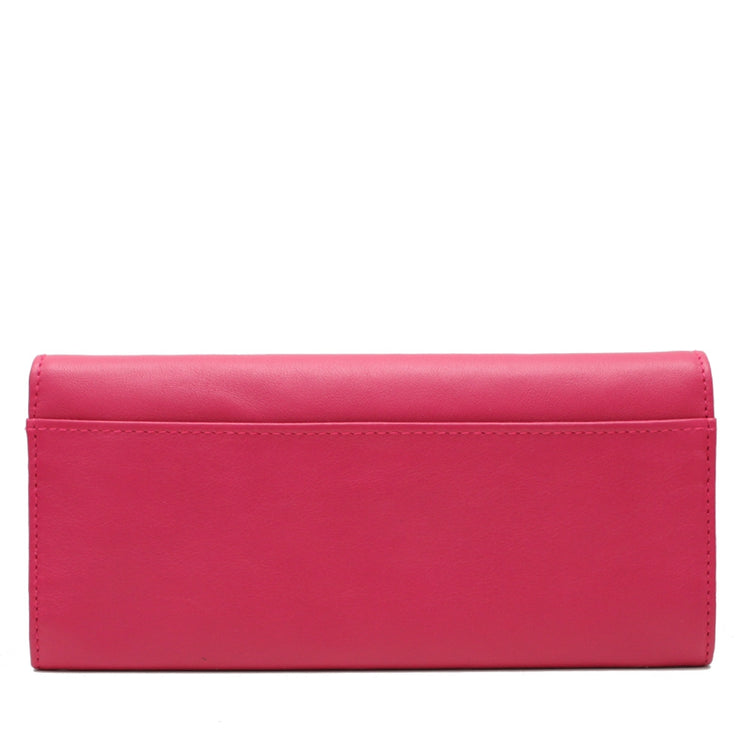 Furla Chantilly Long Leather Wallet- Dragon Fruit