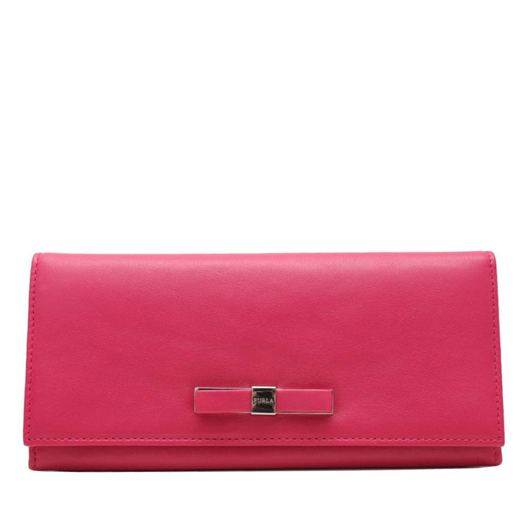 Furla Chantilly Long Leather Wallet- Dragon Fruit