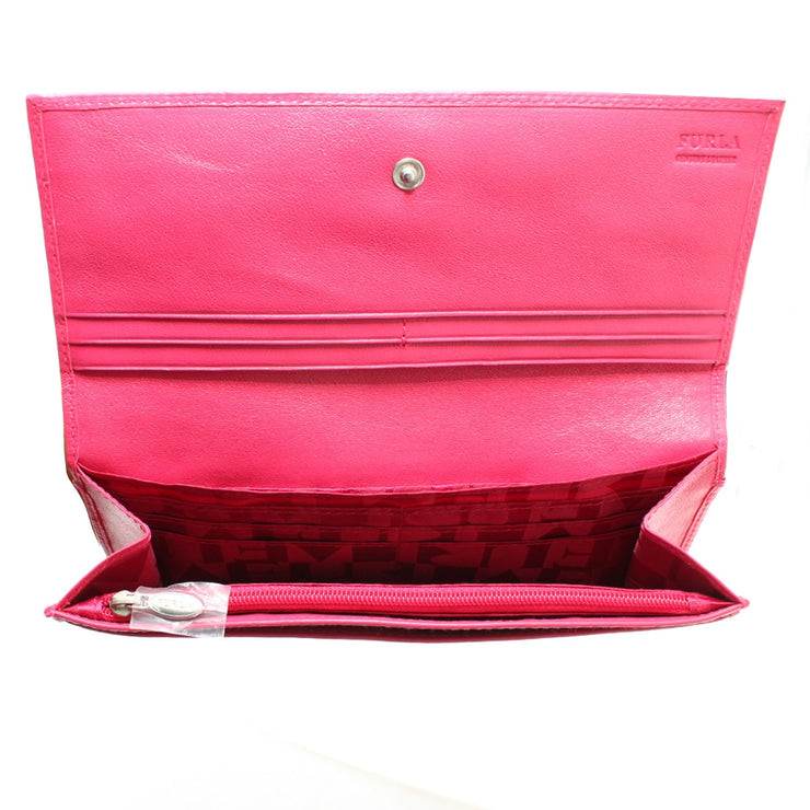 Furla Chantilly Long Leather Wallet- Dragon Fruit