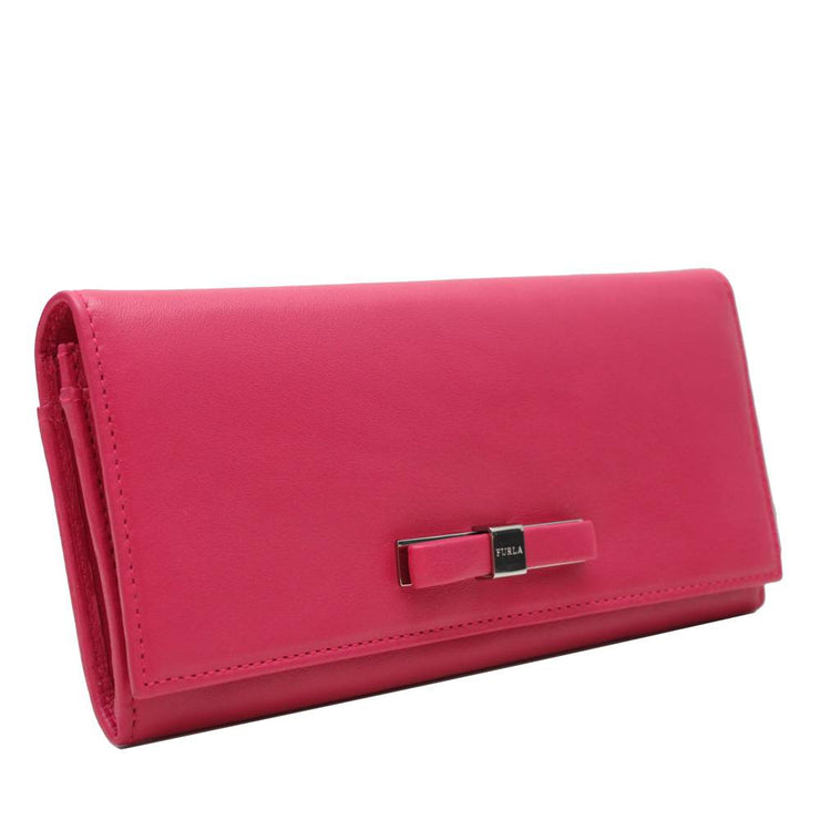 Furla Chantilly Long Leather Wallet- Dragon Fruit