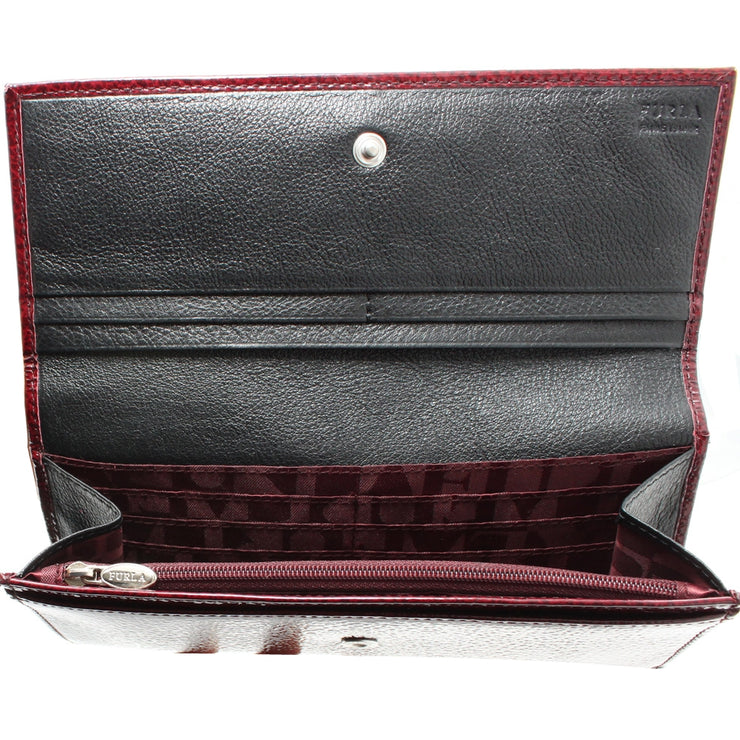 Furla Chantilly Long Leather Wallet- Merlot