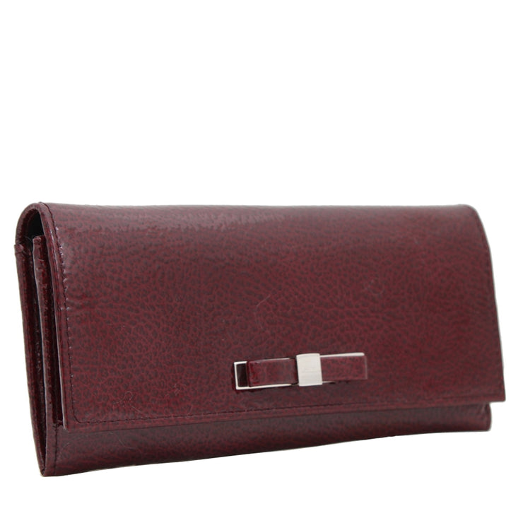 Furla Chantilly Long Leather Wallet- Merlot