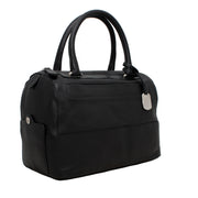 Furla Textured Leather Laila Bauletto Bag- Onyx