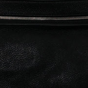 Furla Pebbled Leather Groove Small Shoulder Bag- Black