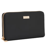 Furla Saffiano Leather Zip Around Continental Wallet- Onyx