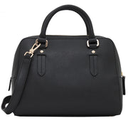 Furla Elena Saffiano Leather Satchel Bag- Onyx