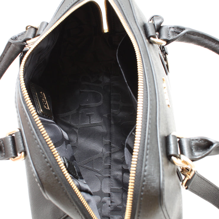 New Furla Elena Medium Saffiano Leather Satchel Bag, Onyx