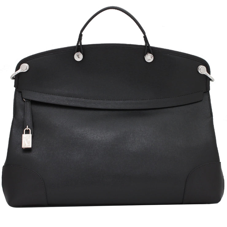 Furla Piper Top Handle Saffiano Leather Tote Bag- Onyx