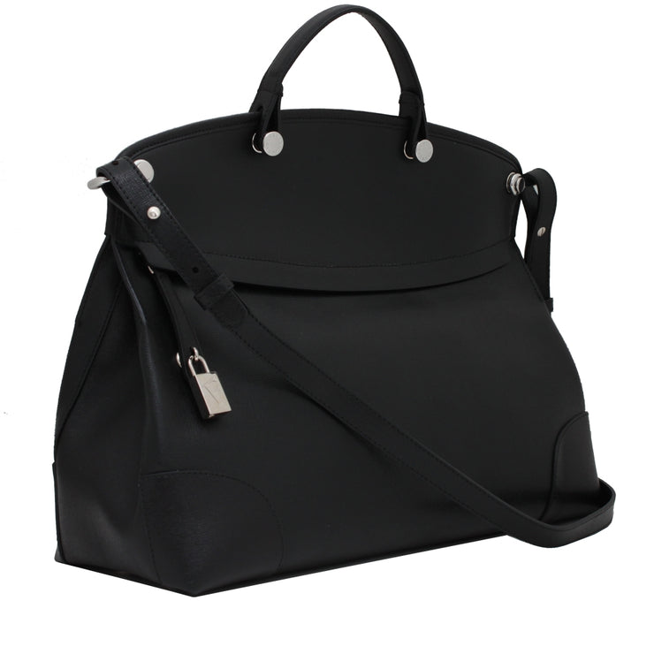 Furla Piper Top Handle Saffiano Leather Tote Bag- Onyx