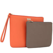 Furla Royal Envelope Set- Clutch + Pouch- Vitamin- Beige