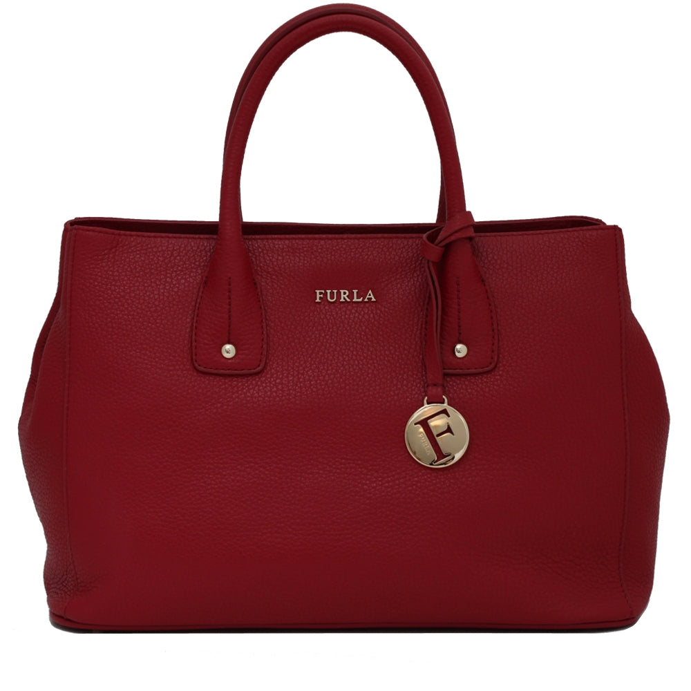 540039 furla serena small leather tote bag cabernet