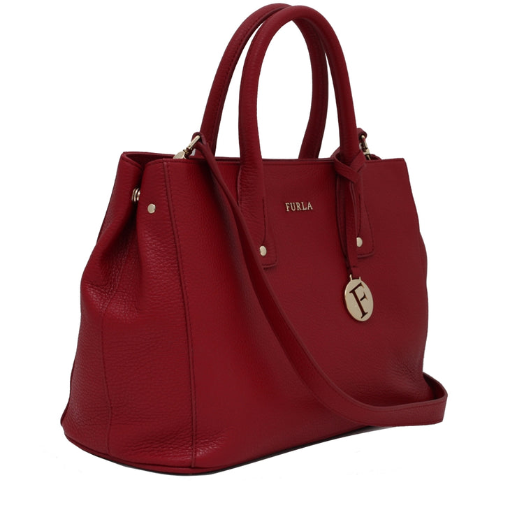 540039 furla serena small leather tote bag cabernet