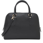 Furla Elena Medium Leather Satchel Bag- Onyx