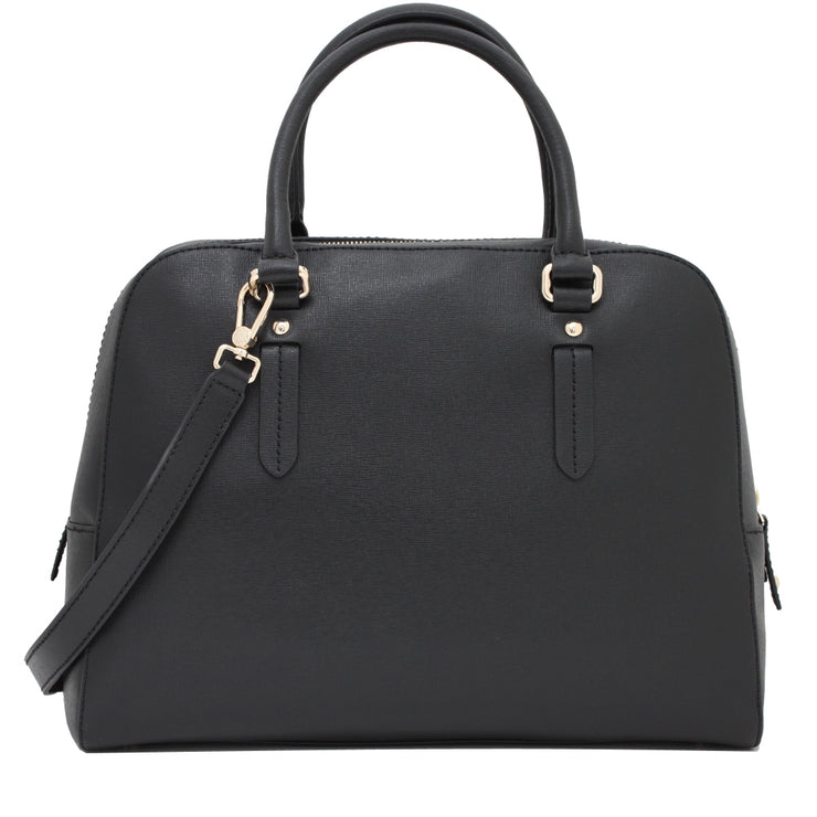 Furla Elena Medium Leather Satchel Bag- Onyx